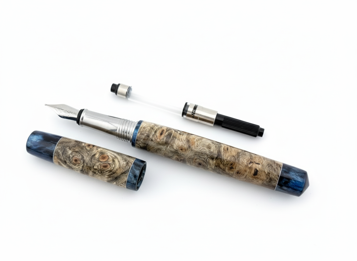 Apollo Burl Fountain Pen #5 Nib