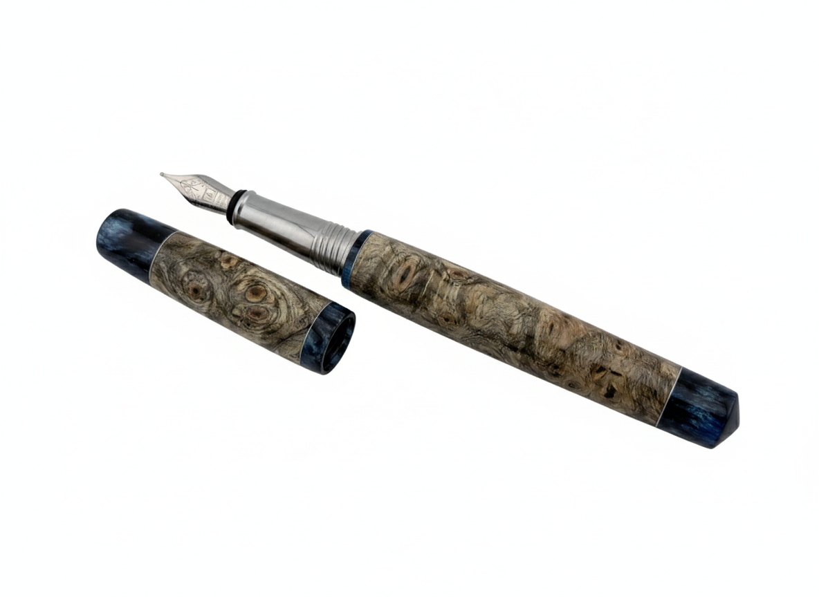 Apollo Burl Fountain Pen #5 Nib